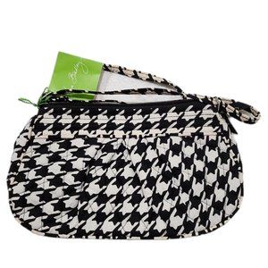 Vera Bradley Black & White Houndstooth Mini Bag Adjustable Strap Crossbody